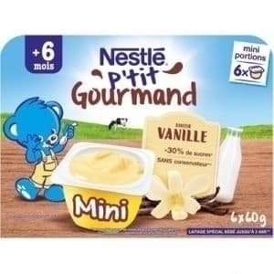 VÁNG SỮA NESTLE PHÁP 6H X 60G VỊ VANLLIE 6 MONTH + DATE T6/2022 LO