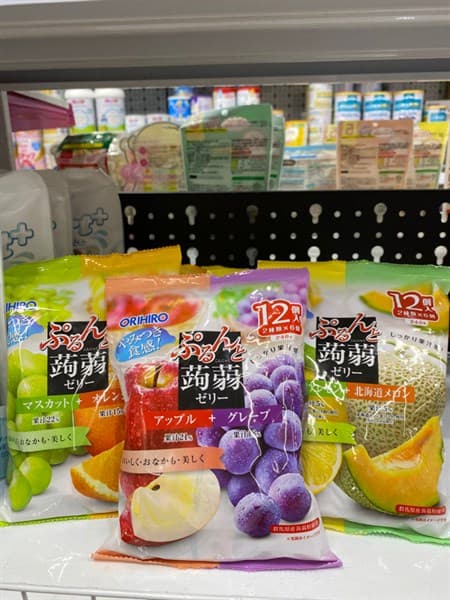 Thạch trái cây Orihi - Vị Đào, Nho tím