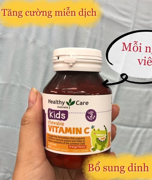 Viên Nhai Vitamin C HealthyCare Kids (60V)