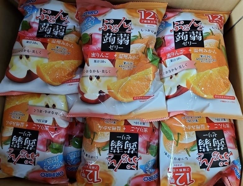 Thạch trái cây Orihiro vị táo và cam 240g