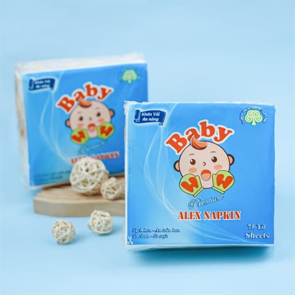 Khăn khô đa năng Baby Wow - 15 x 15 . 75 tờ