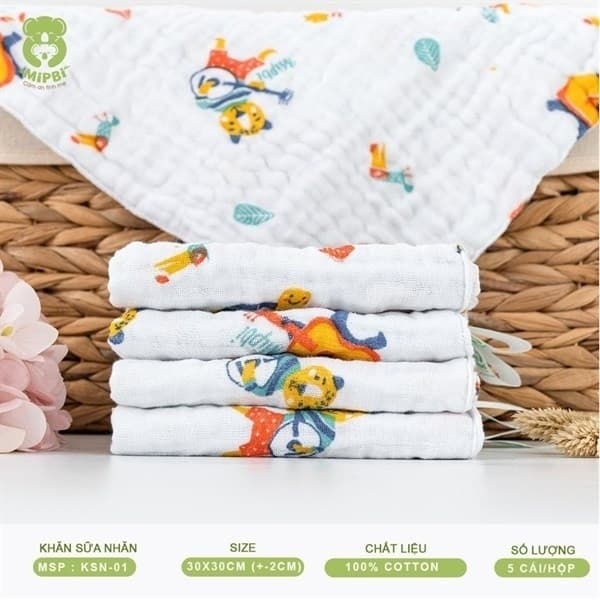 KHĂN SỮA NHĂN MIPBI CAO CẤP
