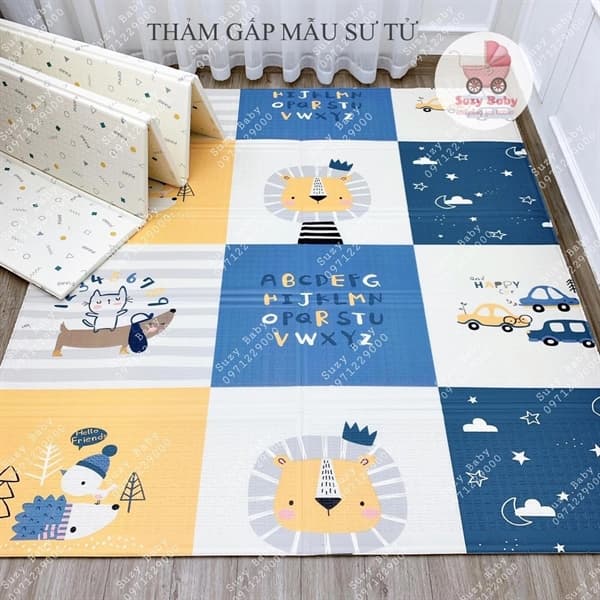 Honper - Thảm gấp gọn - Mẫu SƯ TỬ- KT: 1m8 x 2m