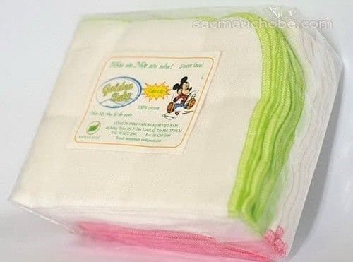 KHĂN SỮA GOLDEN BABY 26*28CM 10 CÁI/ 1 BỊCH