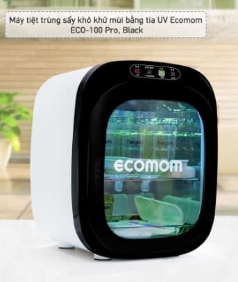 Máy tiệt trùng sấy khô khử mùi Ecomom ECO-100 Pro, màu đen