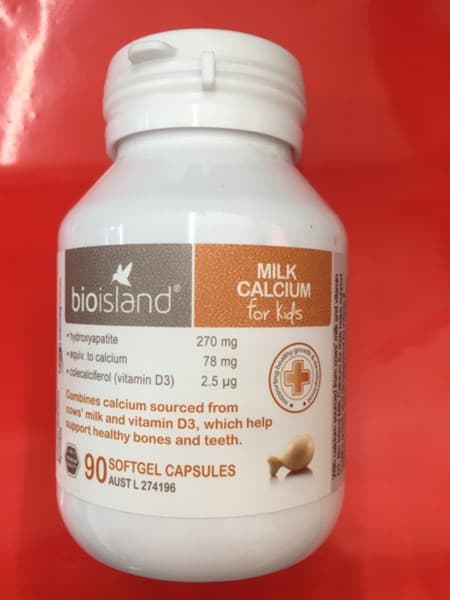 Vitamin Canxi milk Forkid Bioisland 90V (Cam)