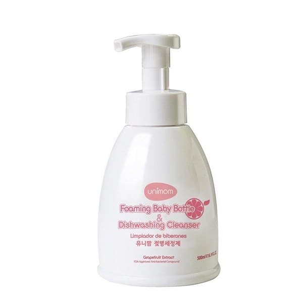 NƯỚC RỬA BÌNH SỮA, NÚM TY TẠO BỌT UNIMOM, CHAI 500ML