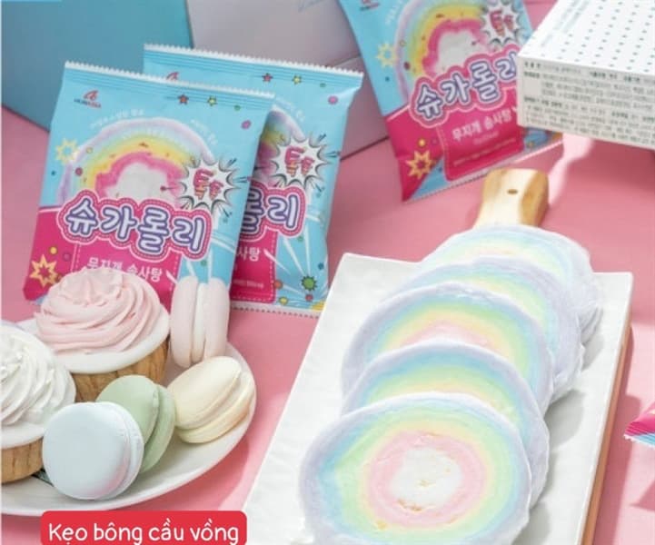 kẹo bông cầu vồng Big Sugar Lolli