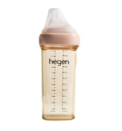 Bình sữa Hegen PPSU 330ml núm ti size L (Cổ màu hồng)