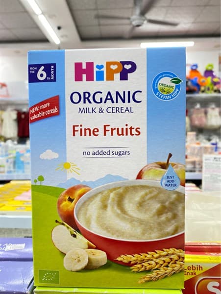 Bột Hipp dinh dưỡng hoa quả tổng hợp (táo , chuối , lê mơ) 250g- Hộp