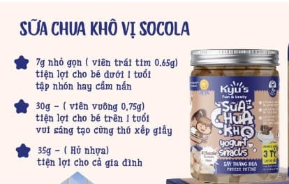 Sữa chua khô sấy thăng hoa 35g - Socola