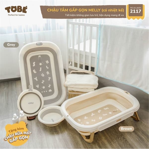 TB - Chậu tắm gấp gọn Melly - Đủ Màu
