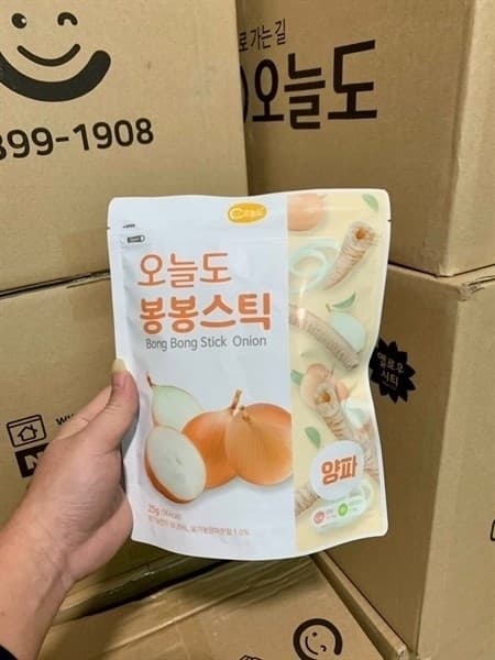 BÁNH ĂN DẶM GẠO HỮU CƠ BONG BONG STICK MANDARIN VỊ HÀNH TÂY CHO BÉ TỪ 8M