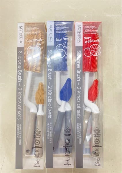 Bộ Cọ Bình Sữa Silicone Mother - K ( Vàng )