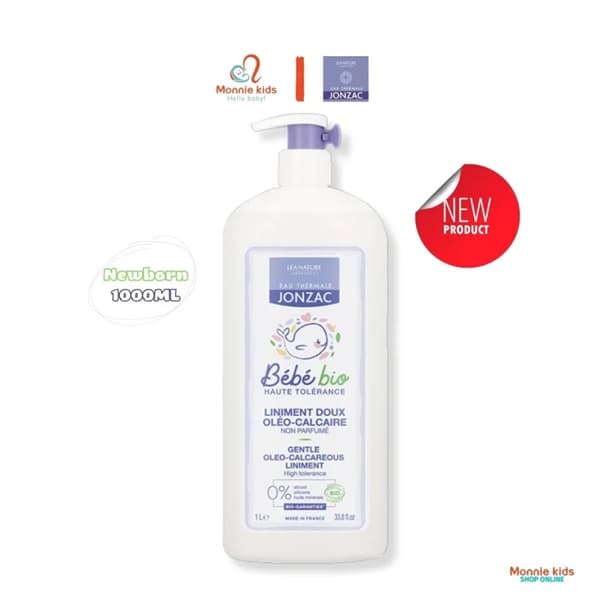Dung dịch làm sạch vùng mặc tã cho bé JonZac Bebe Bio 1000ml