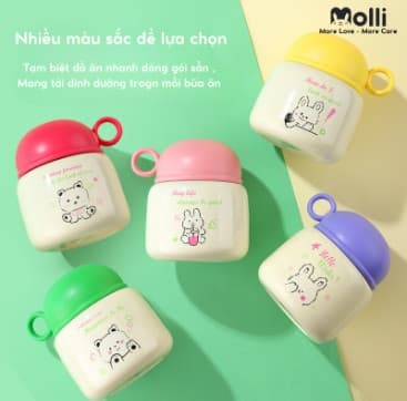 Bình ủ cháo Molli đủ màu MOL0019