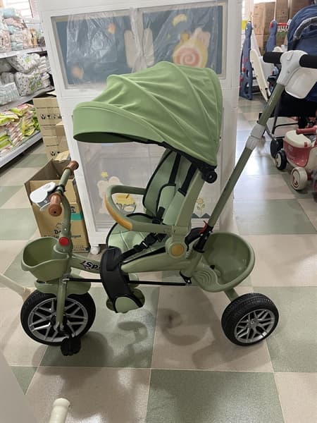 Xe đẩy 066 Màu Xanh (3 bánh)