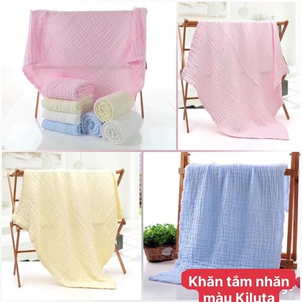 Khăn tắm 6 lớp nhăn màu Kiluta