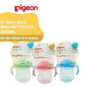 Ly Mag Mag ống hút Pigeon 2021 200ml - Xanh dương