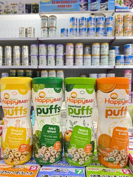 Bánh ad Puffs- Bí Đỏ+Chuối (Vàng)