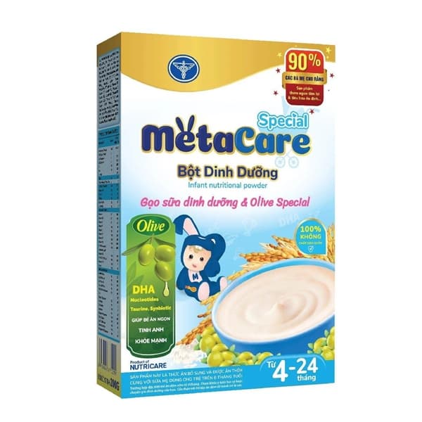 Bột ăn dặm Metacare Gạo Sữa Dinh Dưỡng & Olive