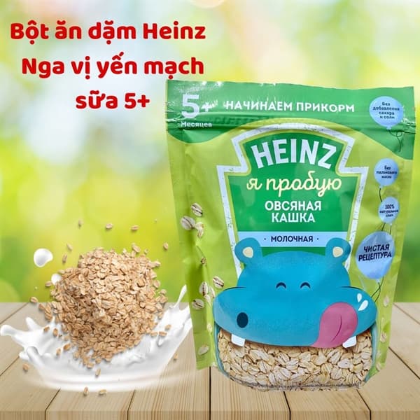 Bột ăn dặm Heinz Nga yến mạch sữa 5m+