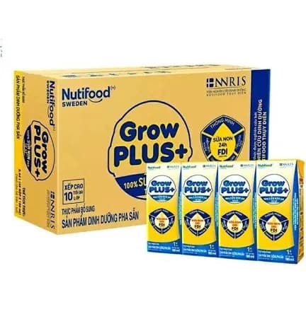Sữa nước Nutifood GrowPlus sữa non 24h 1+ 180ml