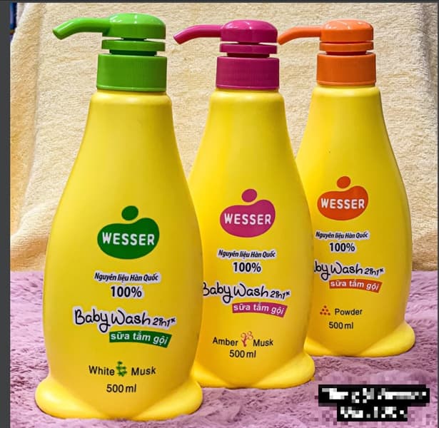 Tắm gội Wesser Bubble 500ml (Xanh)