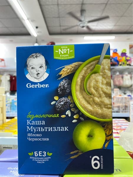 Bột ăn dặm Gerber - Táo, Mận (180g)