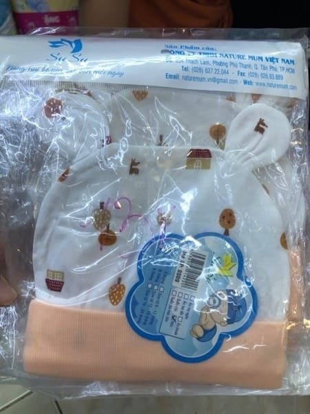 NÓN SƠ SINH TAI THỎ CHO BÉ SU SU