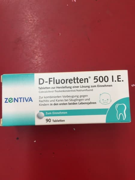 Vitamin D- Fluoretten 500 I .E
