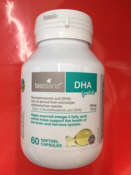 Vitamin DHA Forkid Bioisland 60V-Xanh (Úc)