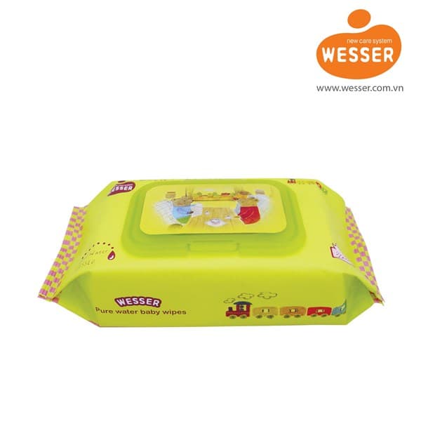 Khăn ướt Wesser 80 tờ (không mùi) - Xanh