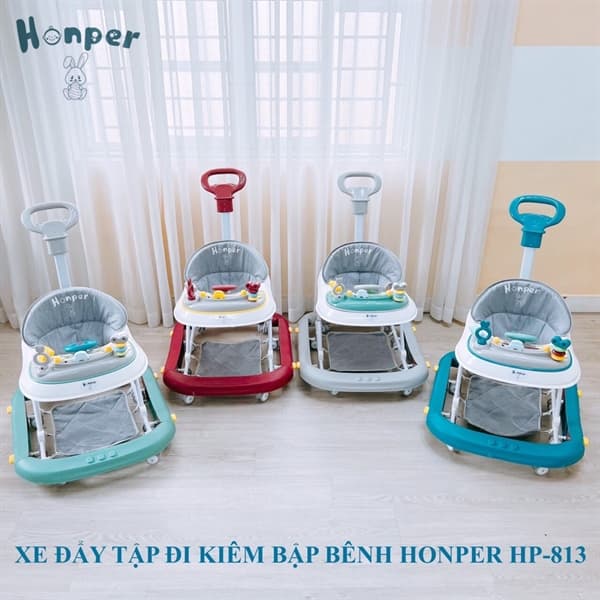 Xe Tập Đi kiêm Bập Bênh HONPER HP813 có cần đẩy