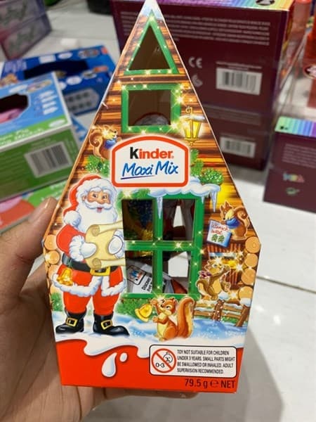 Kẹo Chocolate ngôi nhà Noel Kinder Mini Mix 79g