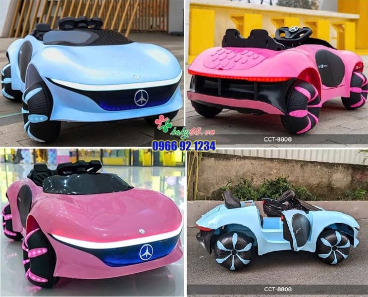 Xe ô tô Trắng . Hồng . Xanh 8808