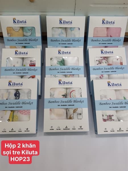 Hộp 2 khăn sợi tre Kiluta