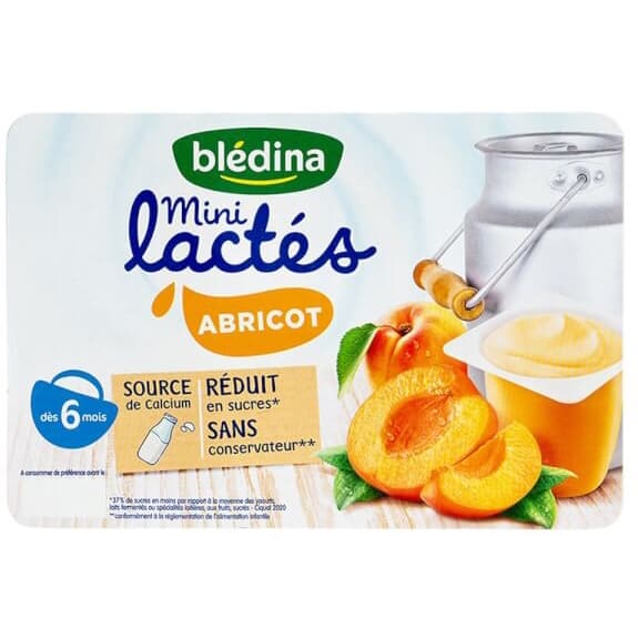 Sữa Chua Bledina - Vị Đào (8 lốc /khay)