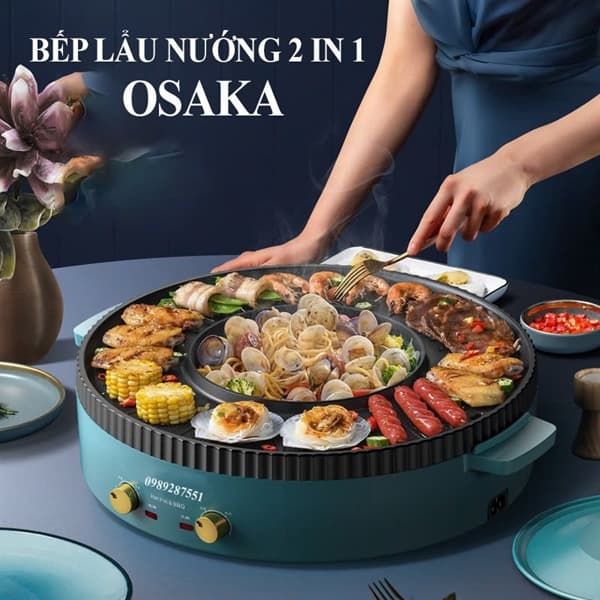 Bếp lẩu nướng 2in1 Osaka 1698