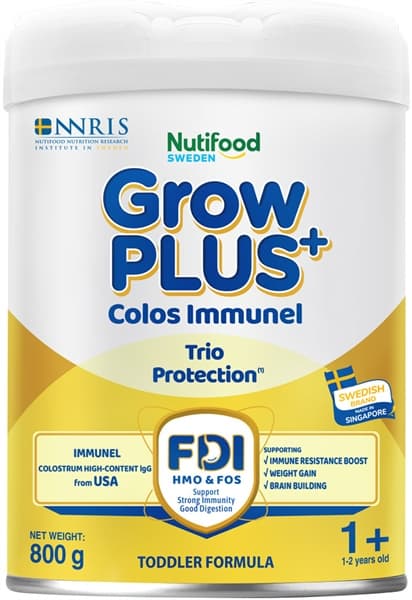 Sữa bột Nutifood GrowPlus Colos immunel 1+ 800g (vàng)