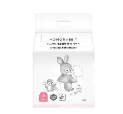 Tã quần MoMo Rabbit L28 (Girl - Hồng)