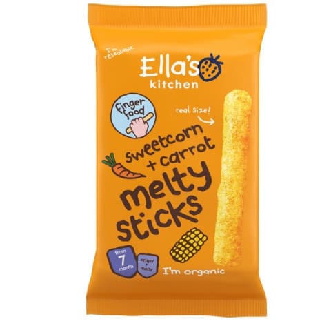 Bánh Snack Ella's sweetcorn, carrot 7m+