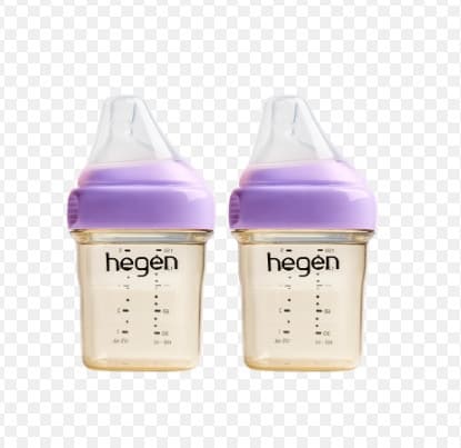 Bình sữa Hegen PPSU 150ml núm ti size S (Cổ màu tím)