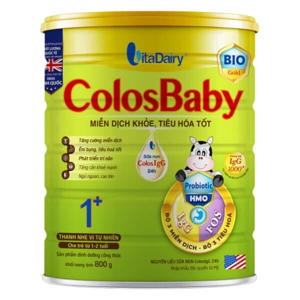 Sữa bột VitaDairy Colosbaby BIO Gold 1+ 800g