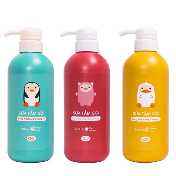 Tắm gội Agi 500ml (Xanh)