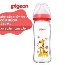 Bình sữa thủy tinh Plus Con Hươu 240ml