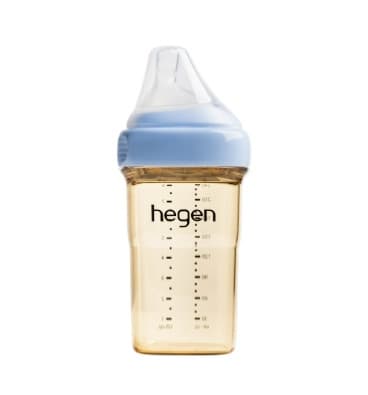 Bình sữa Hegen PPSU 240ml núm ti size M (Cổ màu xanh)