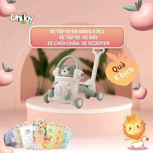 KM Tã Unijoy - Xe tập đi đa năng 007 (6 bịch)