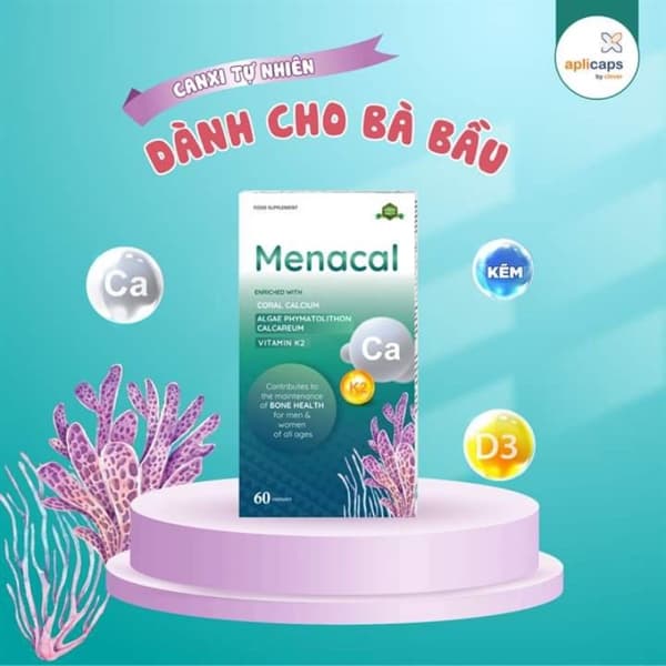 Menacal Canxi Tảo Biển 60v