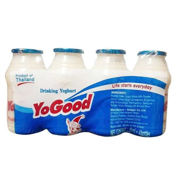 SỮA CHUA UỐNG YOGOOD THÁI LAN LỐC 4 CHAI X 85ML